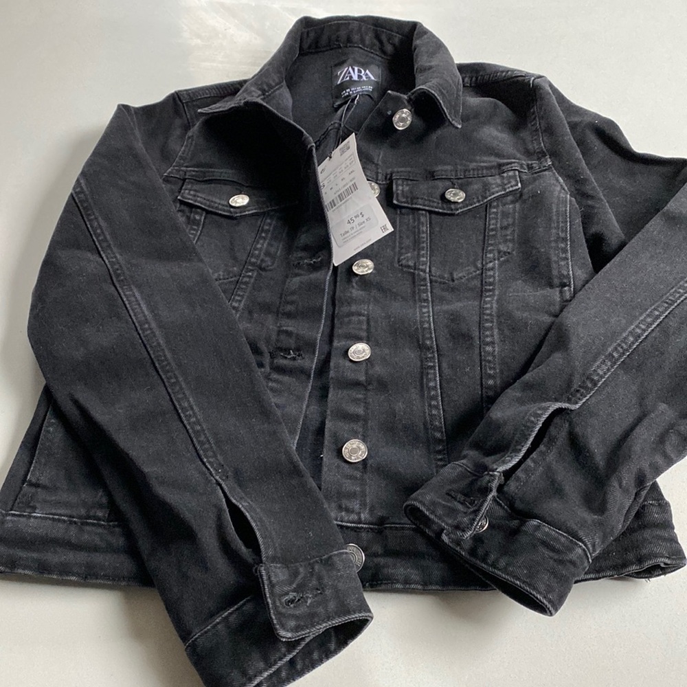 Zara denim jacket- black- XSmall